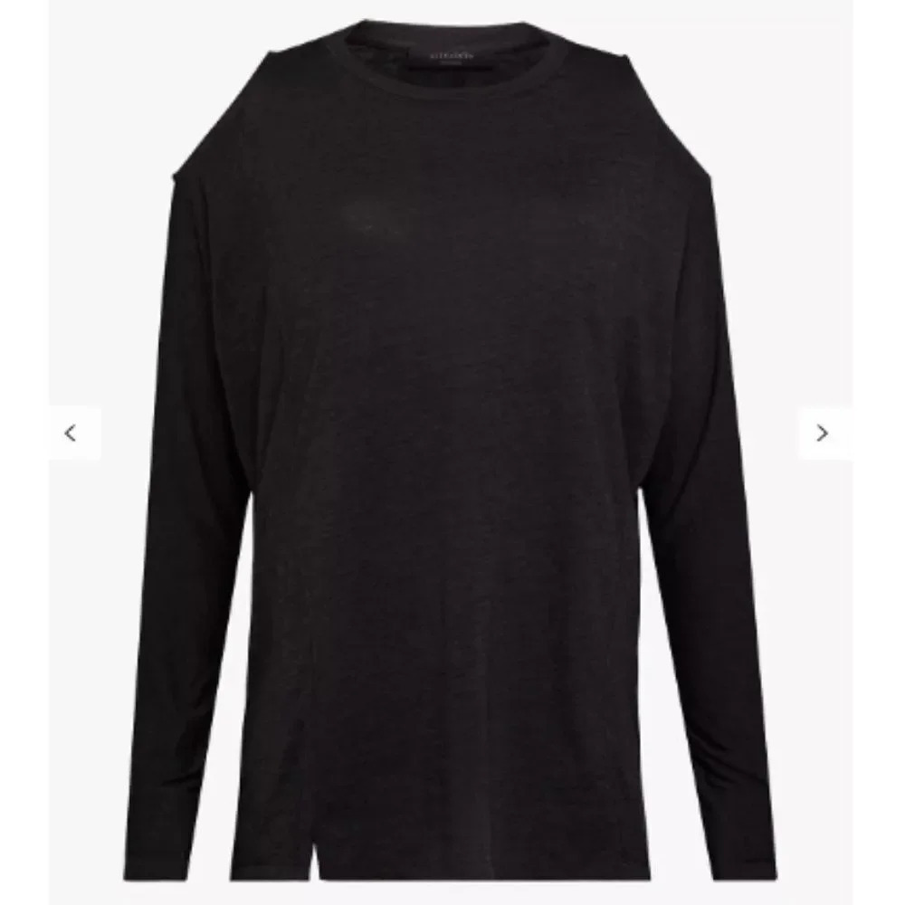 AllSaints Aino Shoulder Cut Out Top - Picture 3 of 8
